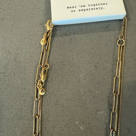 Madewell Gold Layered Necklace Set - Picture 2 of 3